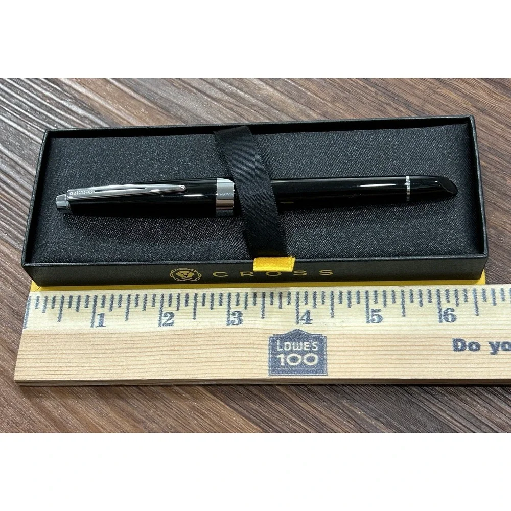 Cross Aventura Ballpoint Pen Onyx Black With Chrome Trim With Gift Box New